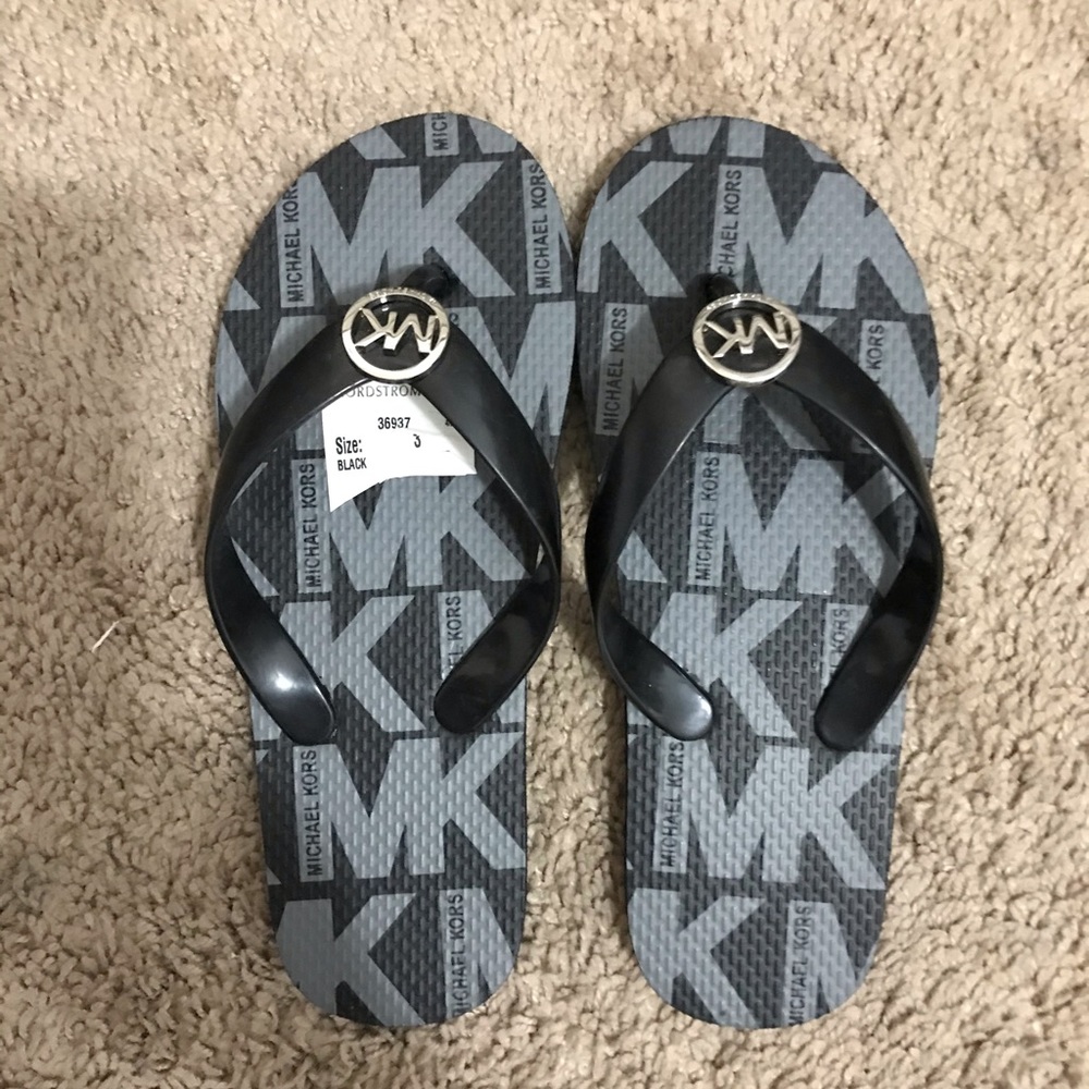 Michael Kors girls flip flops NEW